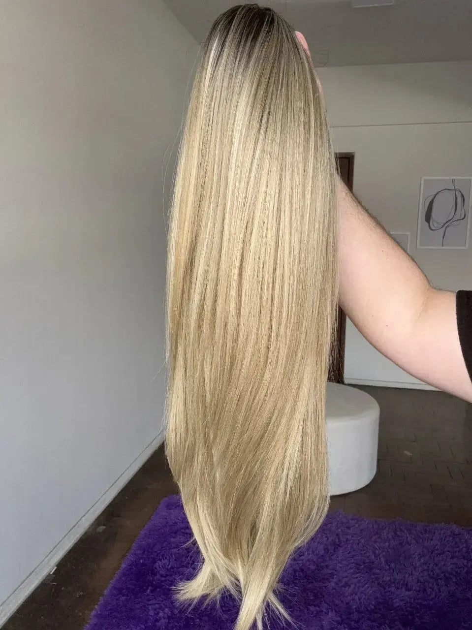 Lace Front Loira Repartição Livre 13x6 Peça Única 010