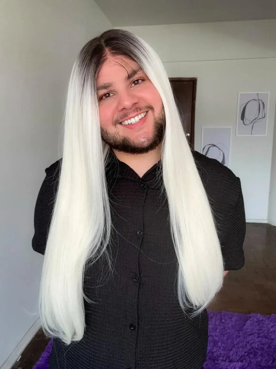 Lace Front Loira Repartição Livre 13x6 Peça Única 014