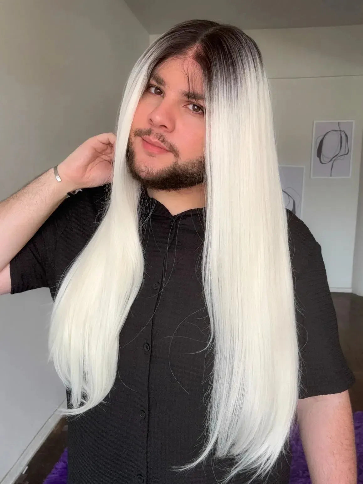 Lace Front Loira Repartição Livre 13x6 Peça Única 014