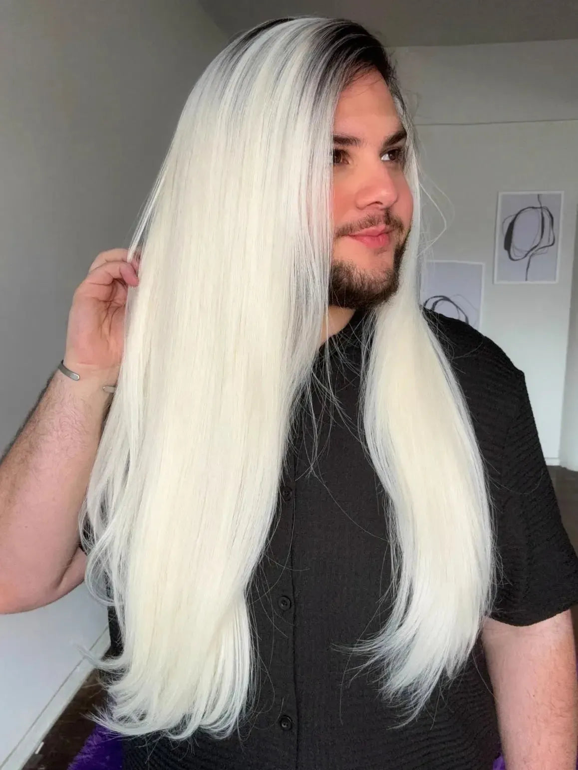 Lace Front Loira Repartição Livre 13x6 Peça Única 014