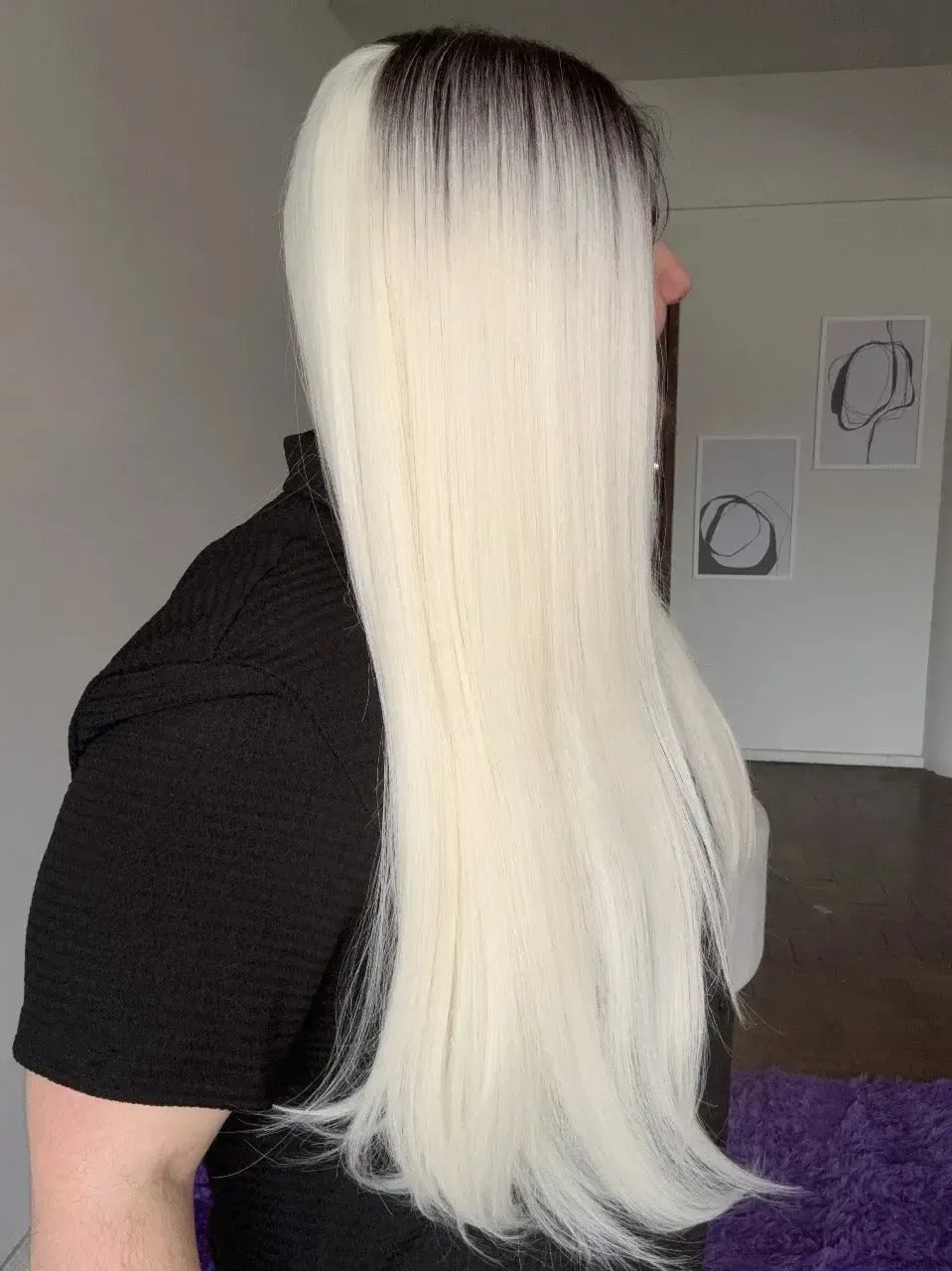 Lace Front Loira Repartição Livre 13x6 Peça Única 014