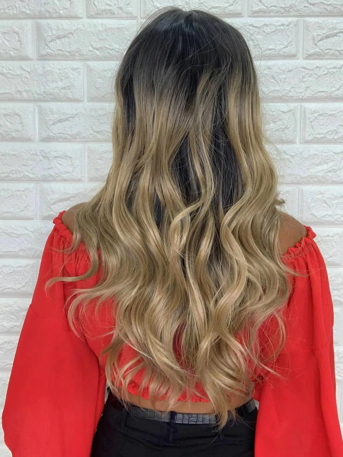 Lace Front Lorelay Castanha Raiz Castanha Ondulada
