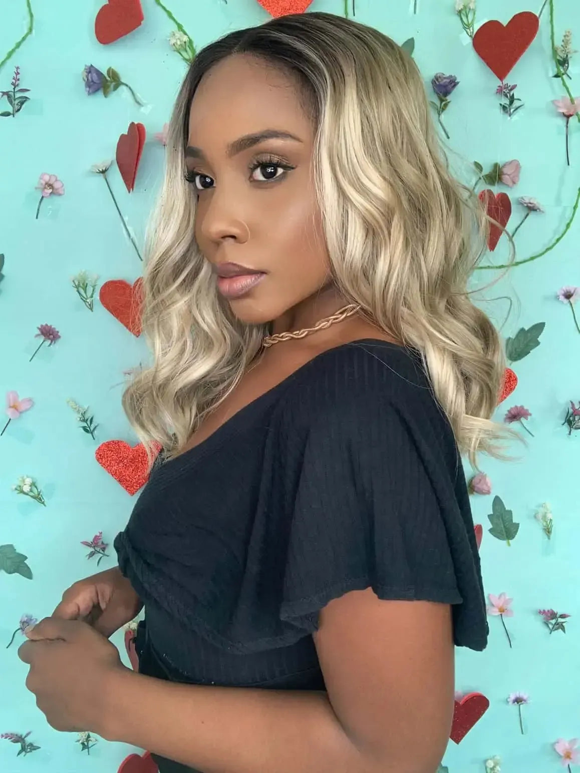 Lace Front Nely Loira Ondulada