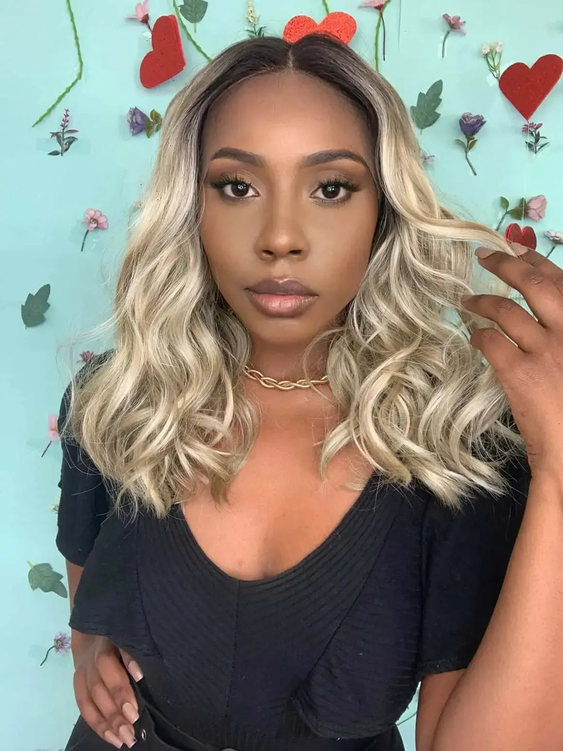 Lace Front Nely Loira Ondulada