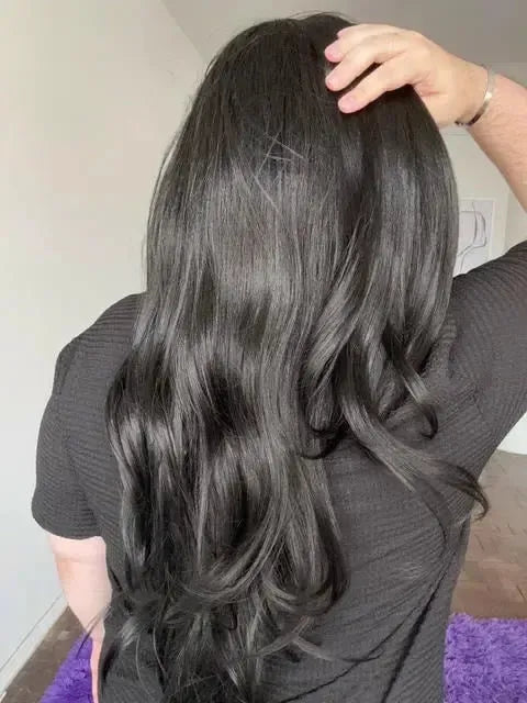 Lace Front Preta Repartição Livre 13x4 Peça Única 017