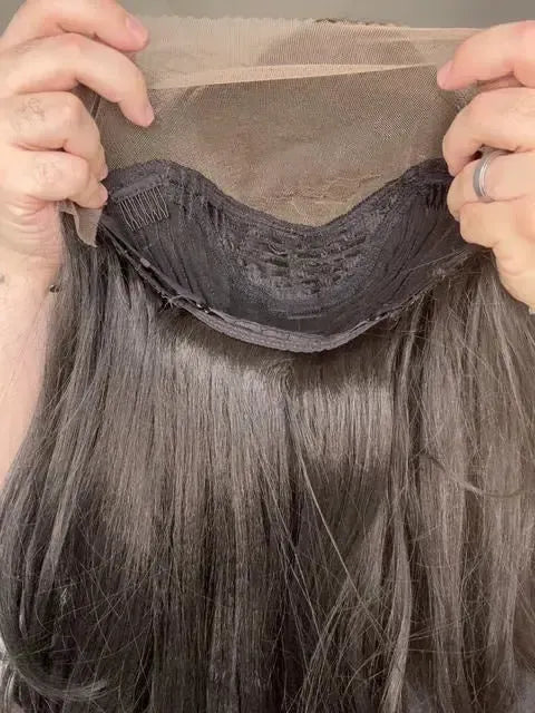 Lace Front Preta Repartição Livre 13x4 Peça Única 017