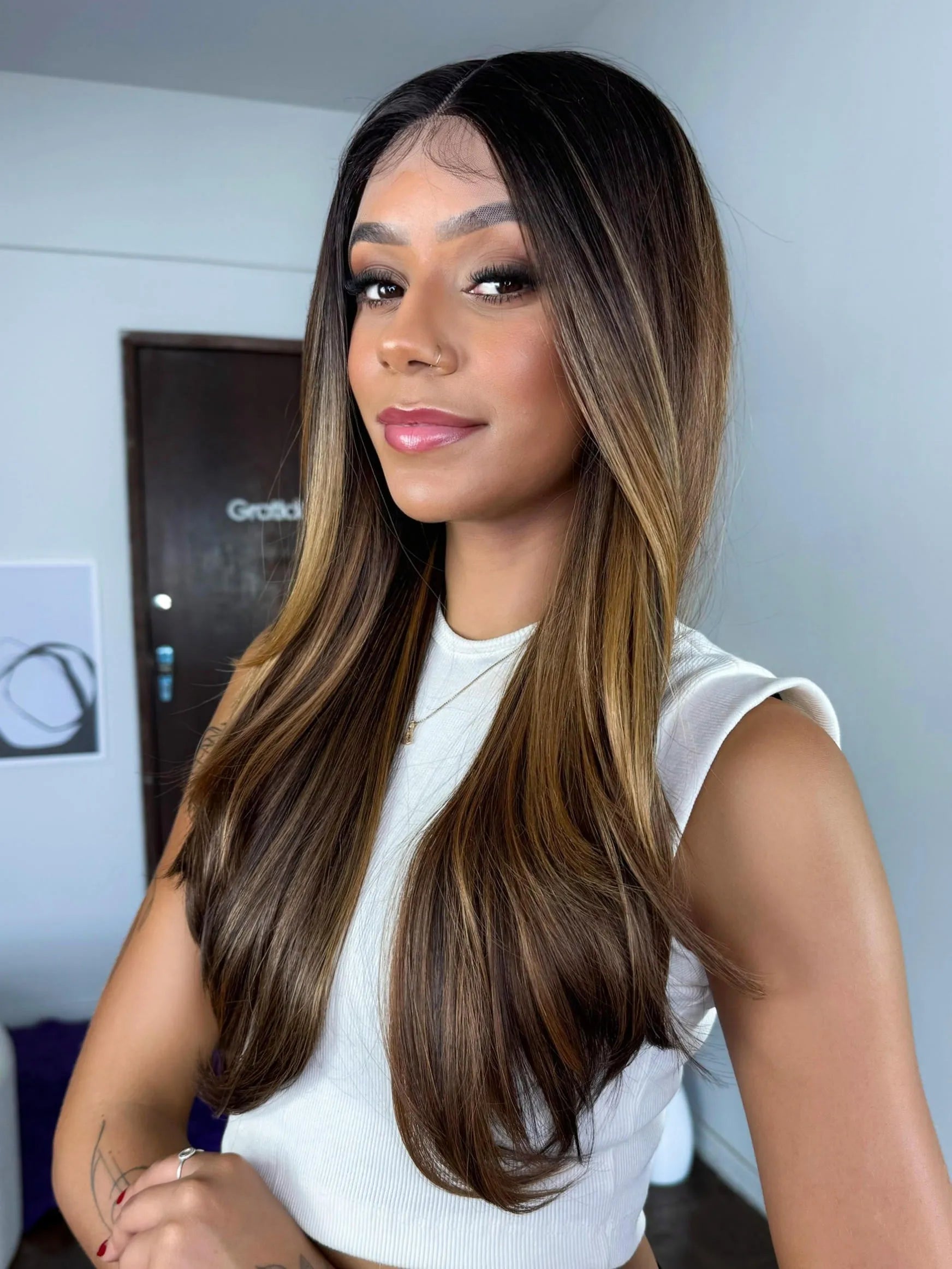 Lace Front Roberta Castanha Carmel Lisa