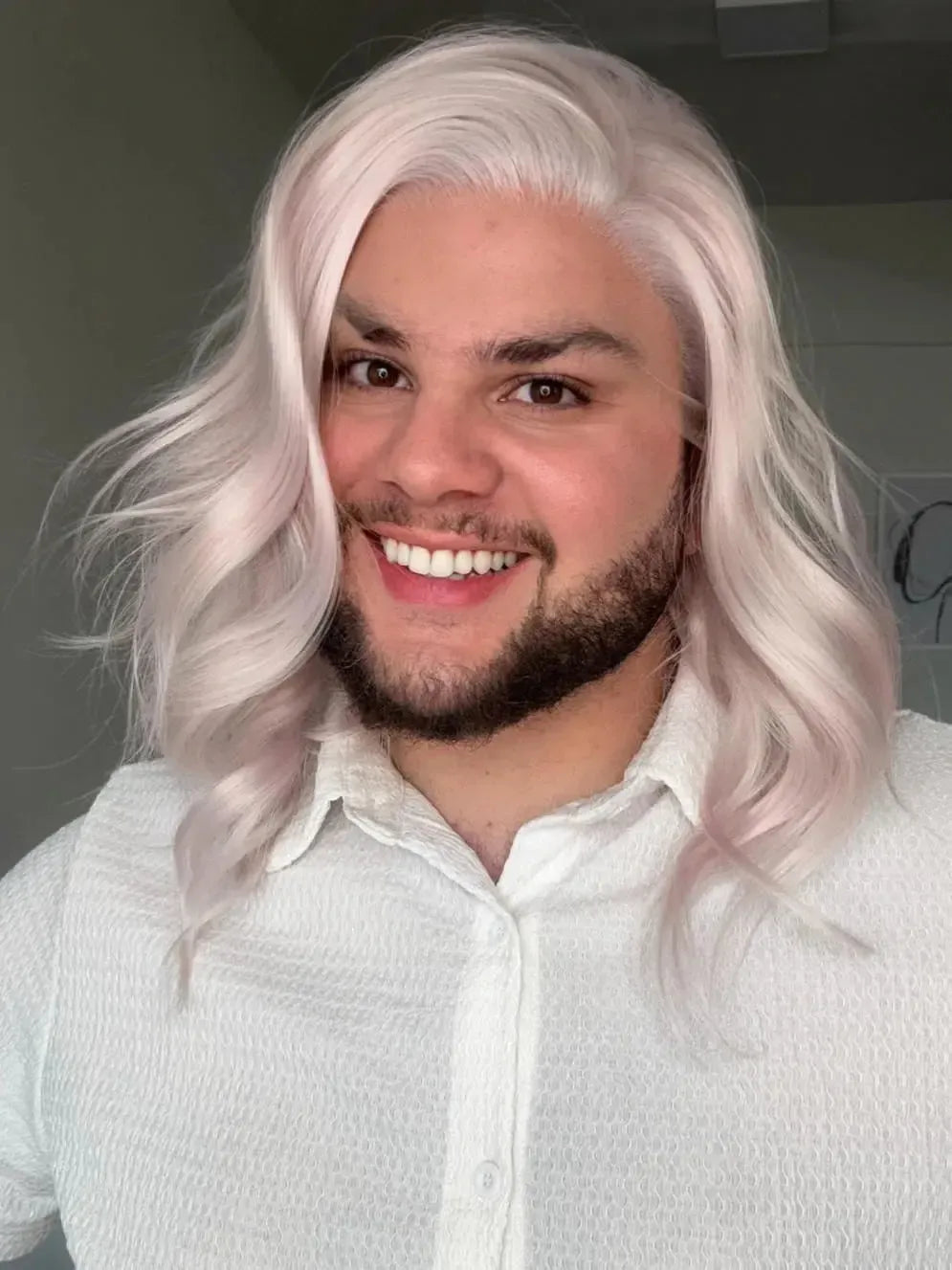 Lace Front Rosa Super Claro Repartição Livre 13x4 Peça Única 051