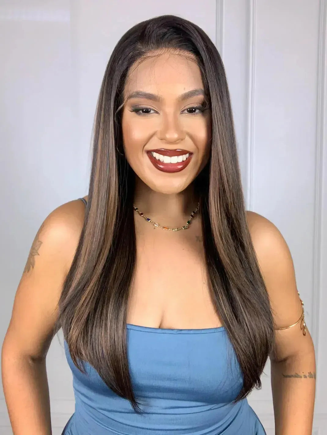 Lace Front Sonia Tela HD Castanho Luzes N2/30 - Repartição Livre 13x6