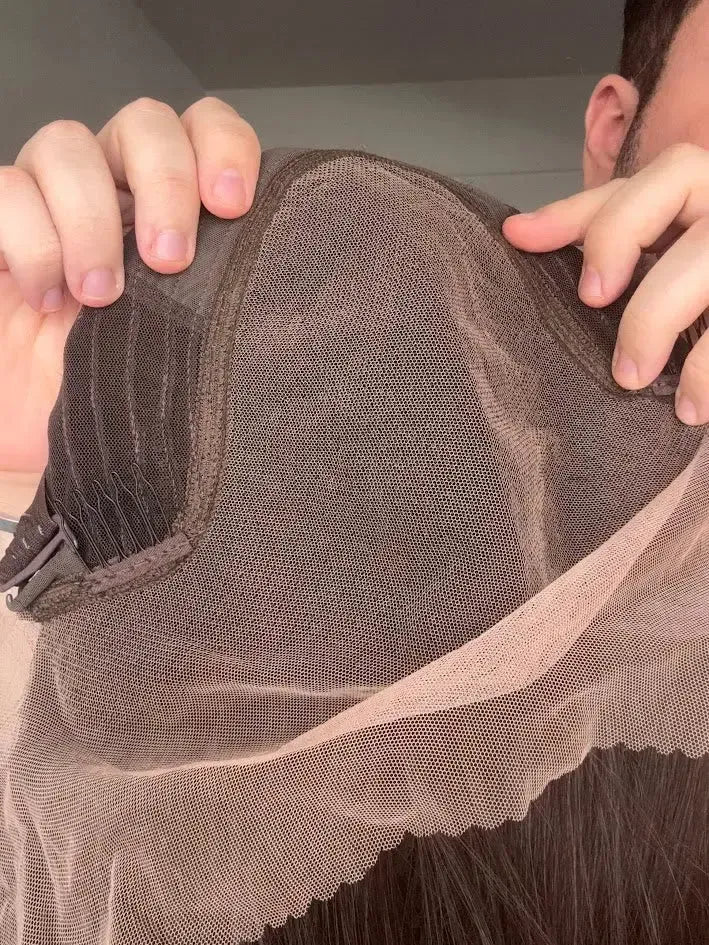 Lace Front Tela HD Castanha Repartição Livre 13x6 Peça Única 030