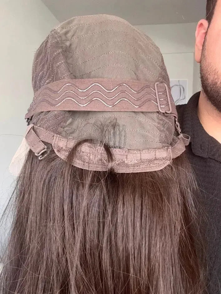 Lace Front Tela HD Castanha Repartição Livre 13x6 Peça Única 030