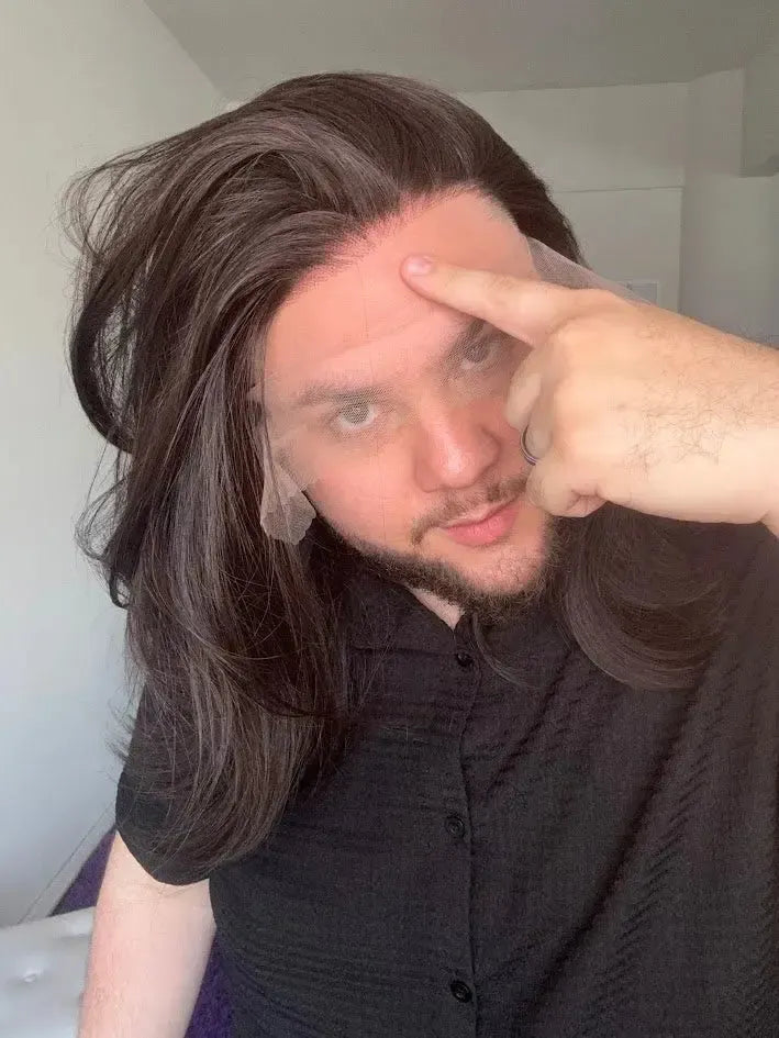 Lace Front Tela HD Castanha Repartição Livre 13x6 Peça Única 030