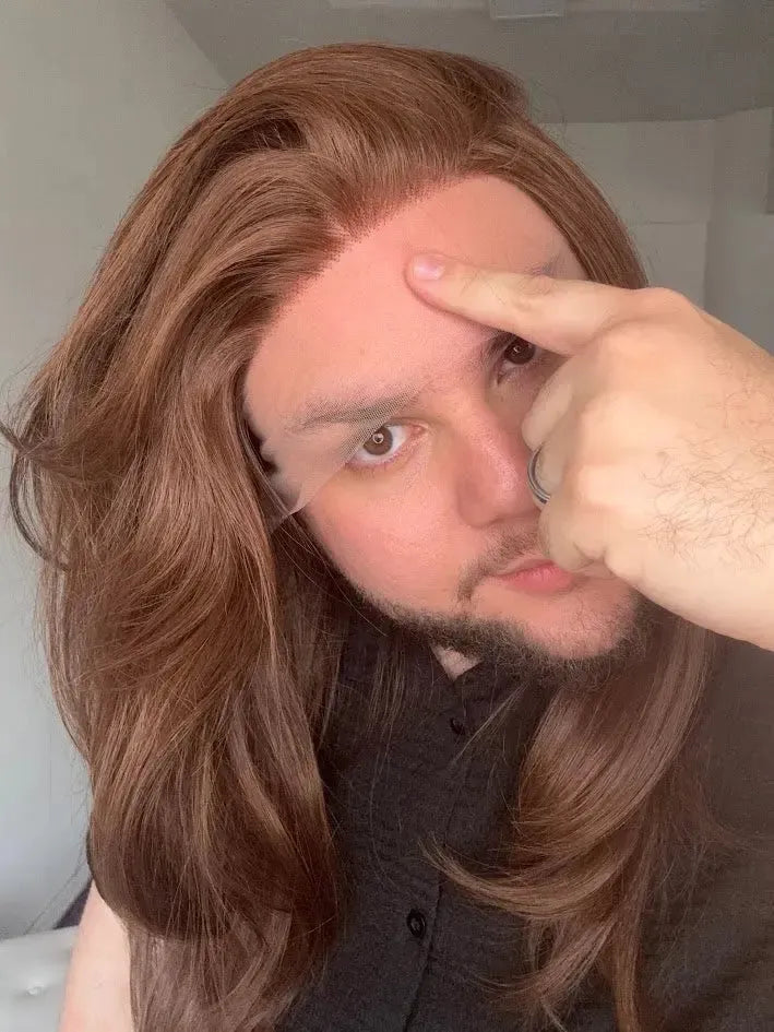 Lace Front Tela HD Castanha Repartição Livre 13x6 Peça Única 036