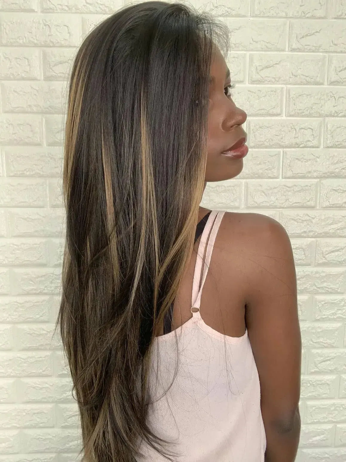 Lace Front Tela HD Diamante Castanho Luzes N2/27 - Repartição Livre 13x2