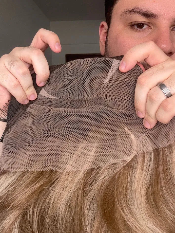 Lace Front Tela HD Lívia Loira Repartição Livre 13x6