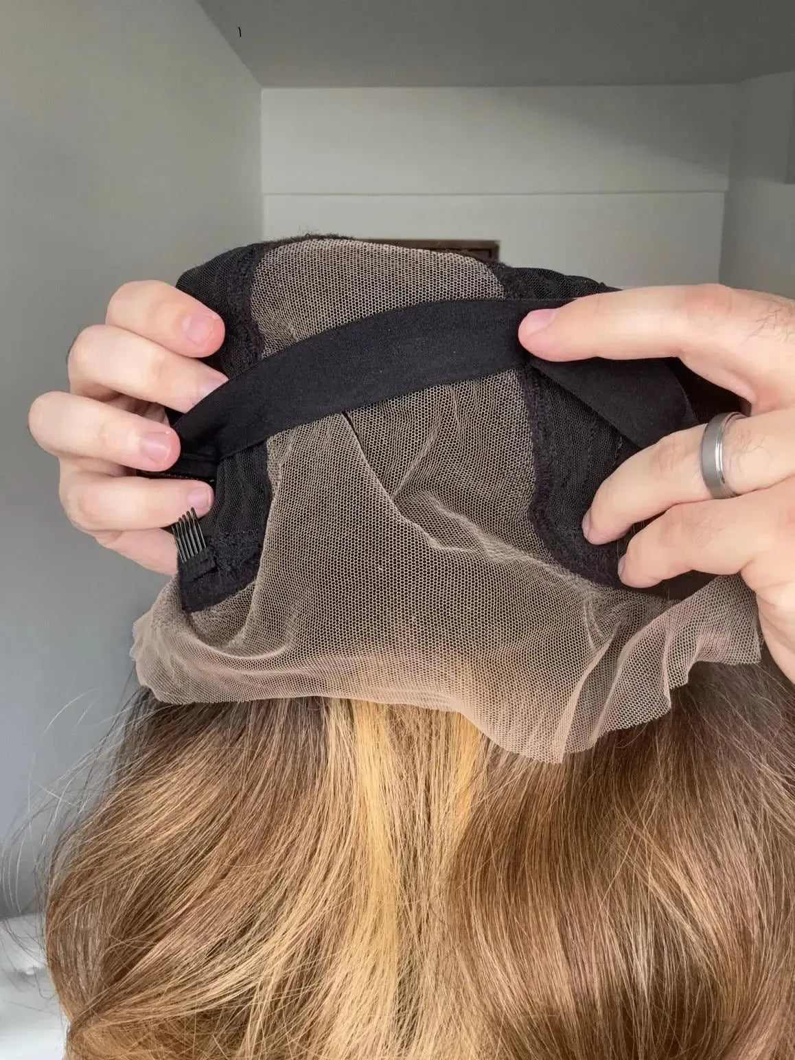 Lace Front Tela HD Loira Repartição Livre 13x4 Peça Única 020