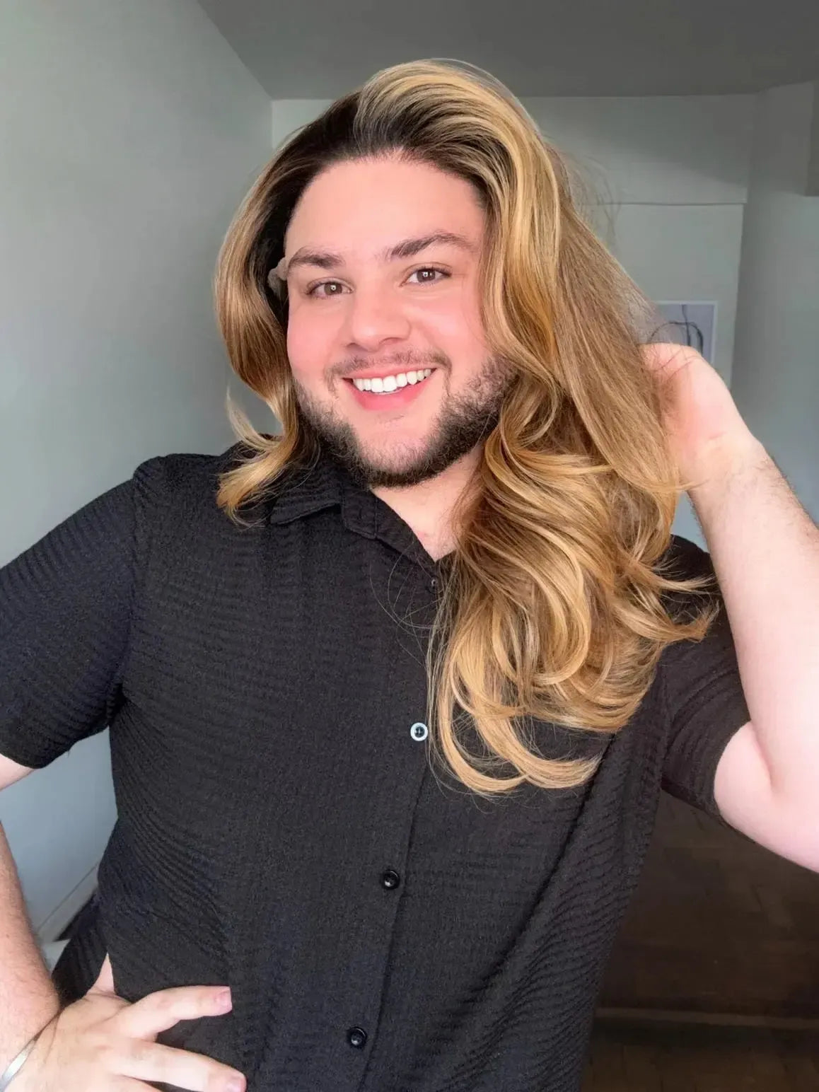 Lace Front Tela HD Loira Repartição Livre 13x4 Peça Única 020