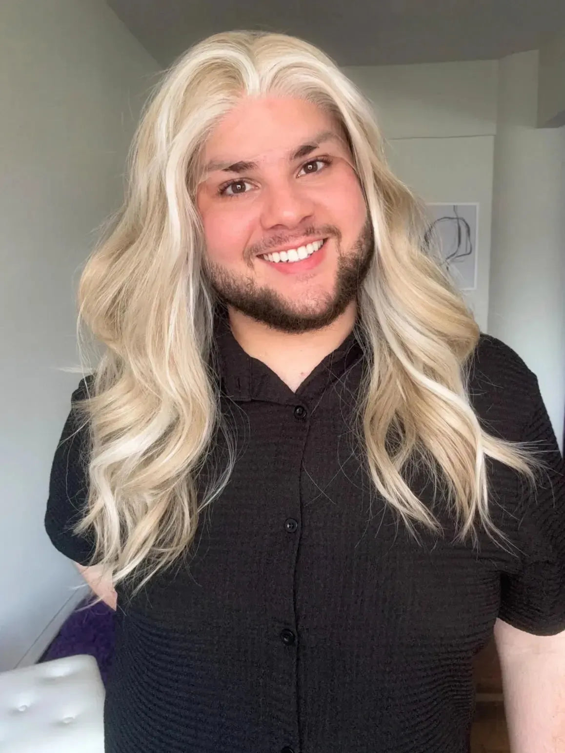 Lace Front Tela HD Loira Repartição Livre 13x6 Peça Única 031