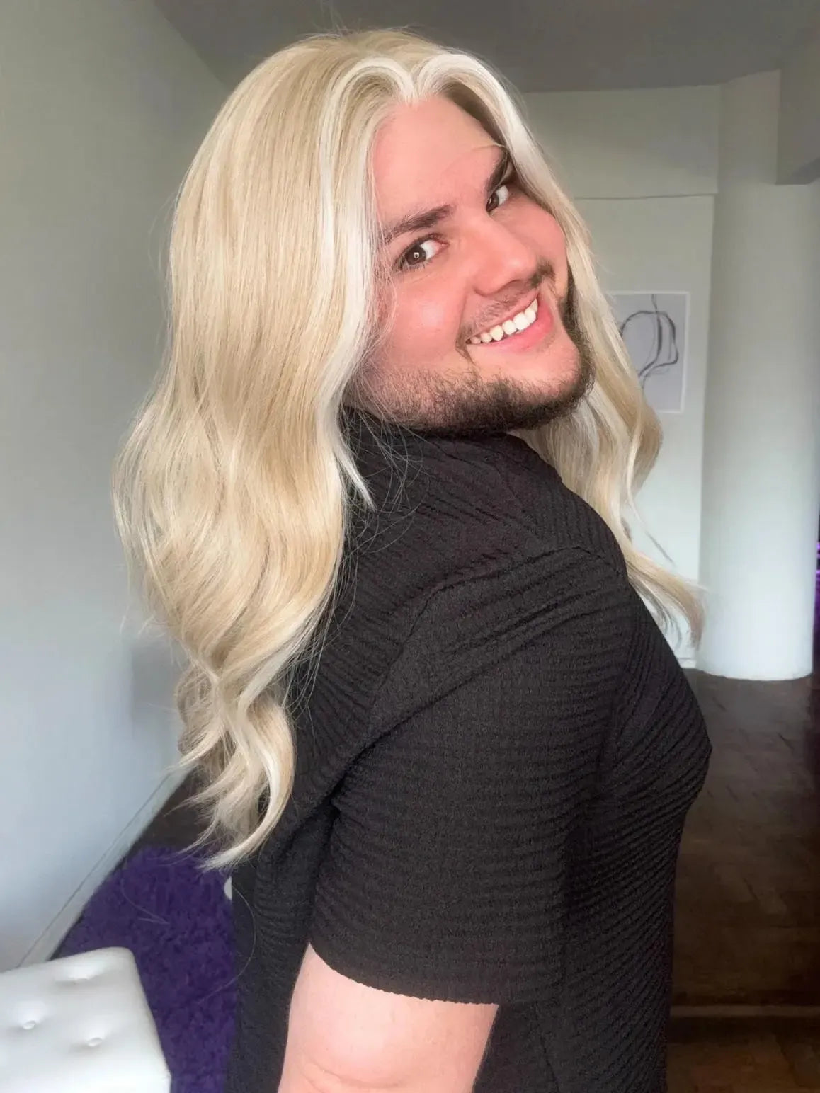 Lace Front Tela HD Loira Repartição Livre 13x6 Peça Única 031