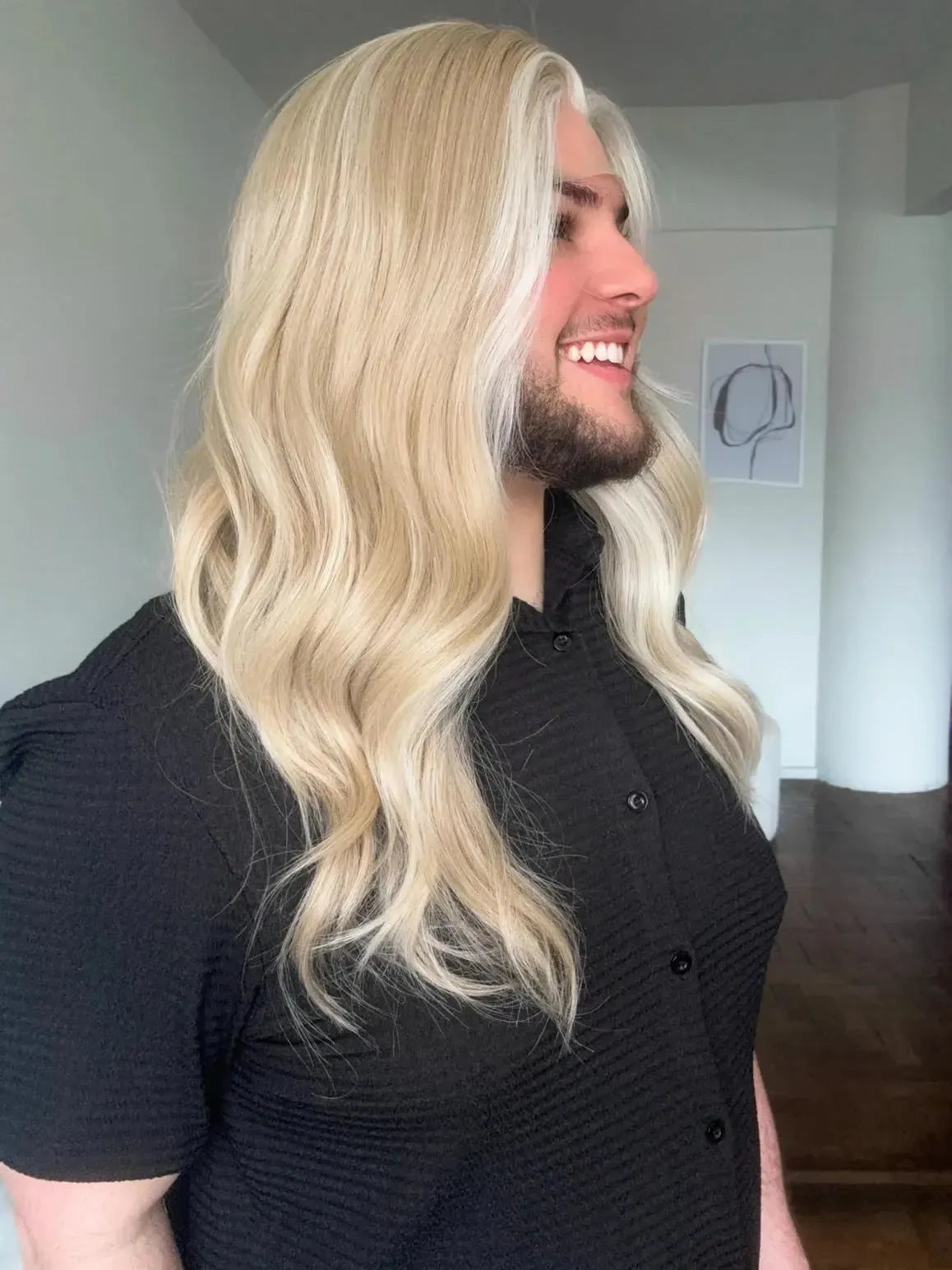 Lace Front Tela HD Loira Repartição Livre 13x6 Peça Única 031