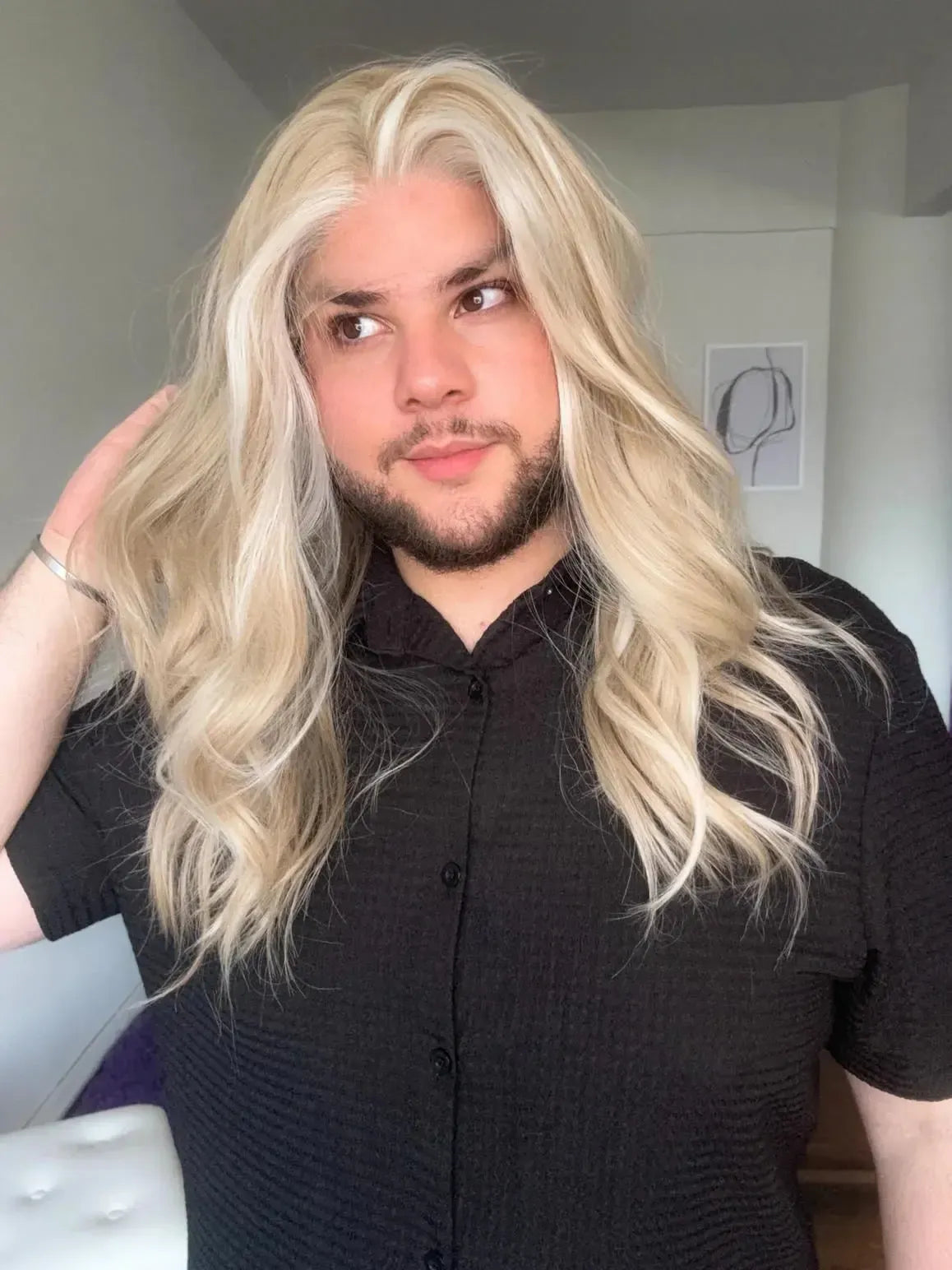 Lace Front Tela HD Loira Repartição Livre 13x6 Peça Única 031