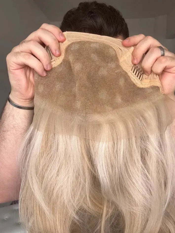 Lace Front Tela HD Loira Repartição Livre 13x6 Peça Única 031