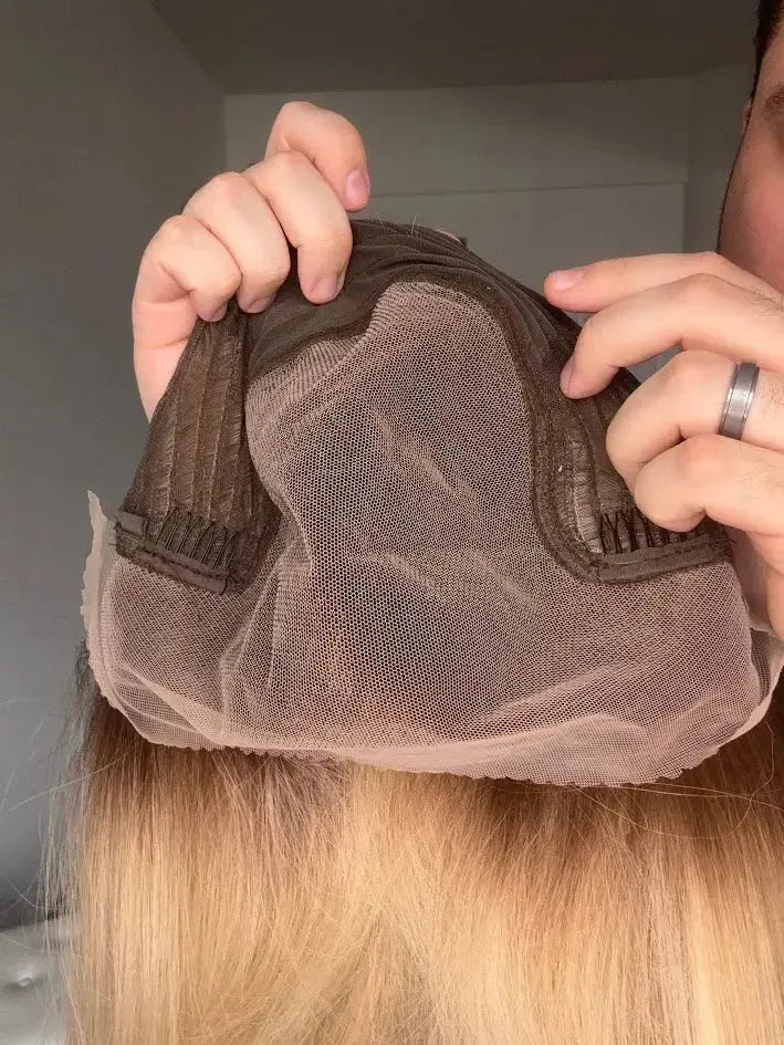 Lace Front Tela HD Loira Repartição Livre 13x6 Peça Única 033