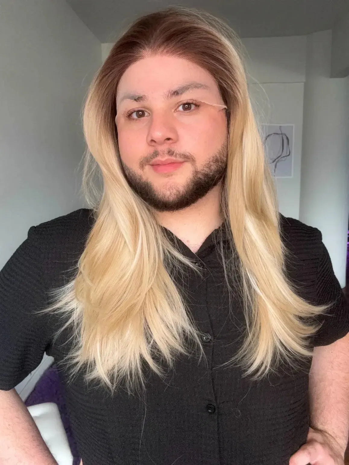 Lace Front Tela HD Loira Repartição Livre 13x6 Peça Única 033