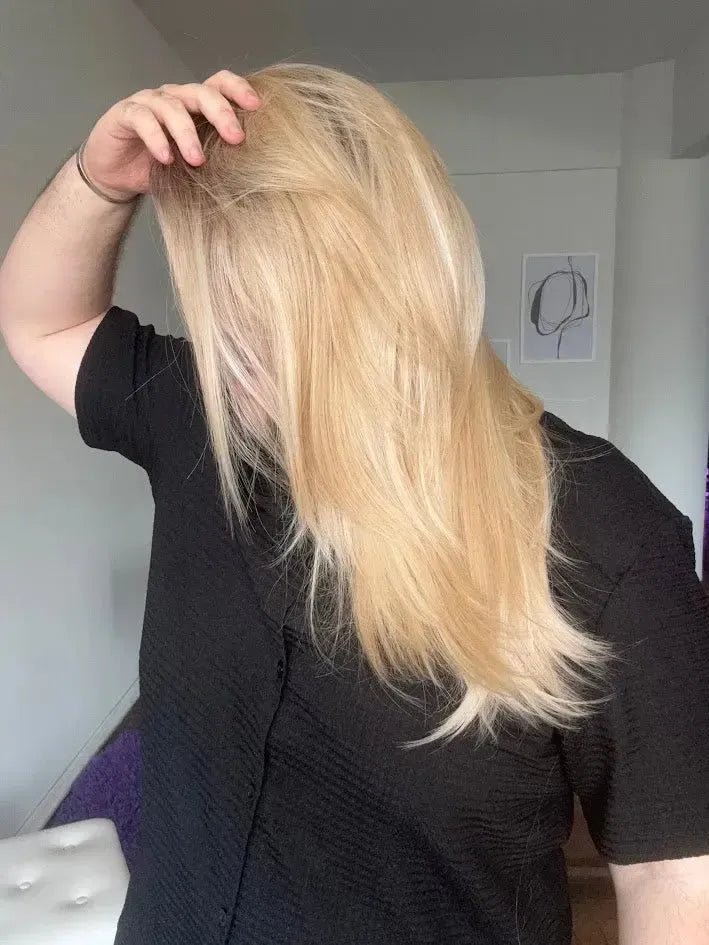 Lace Front Tela HD Loira Repartição Livre 13x6 Peça Única 033