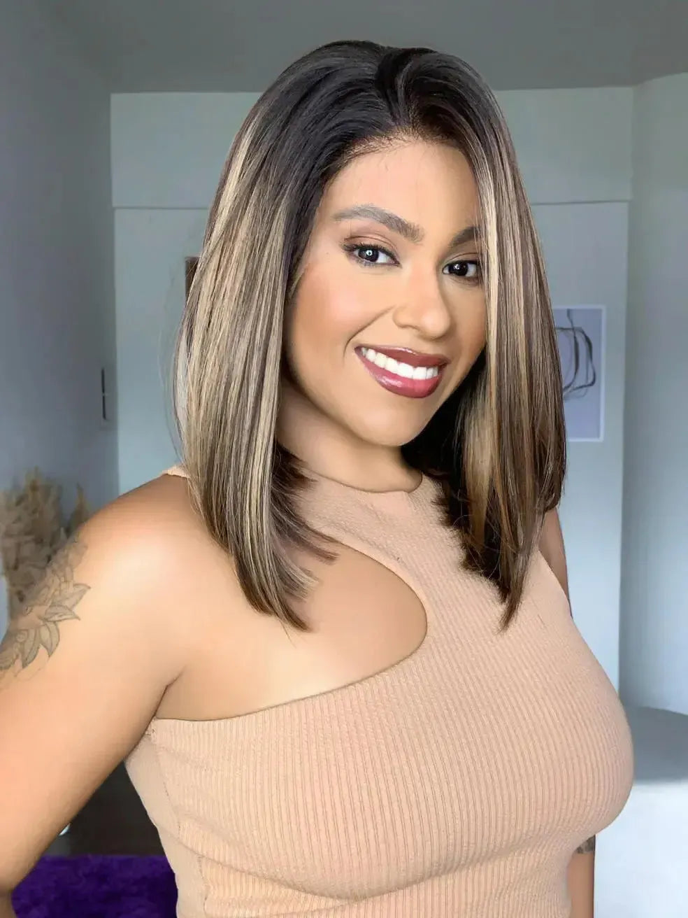 Lace Front Tela HD Lovenna 27YA Castanho Luzes - Repartição Livre 13x4