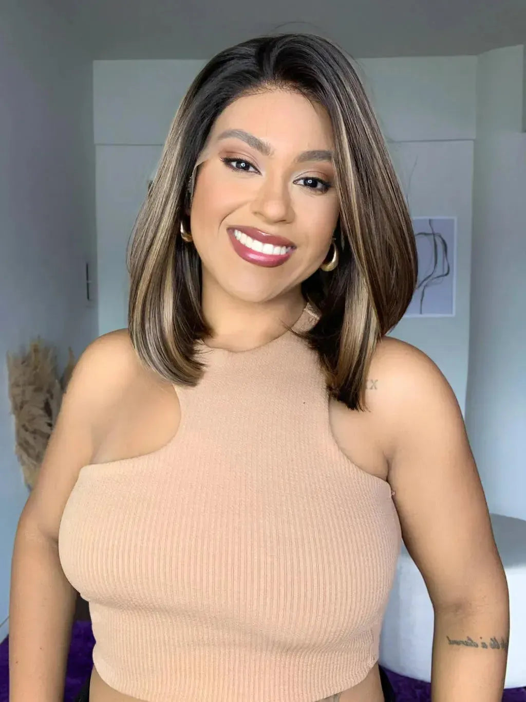 Lace Front Tela HD Lovenna 27YA Castanho Luzes - Repartição Livre 13x4