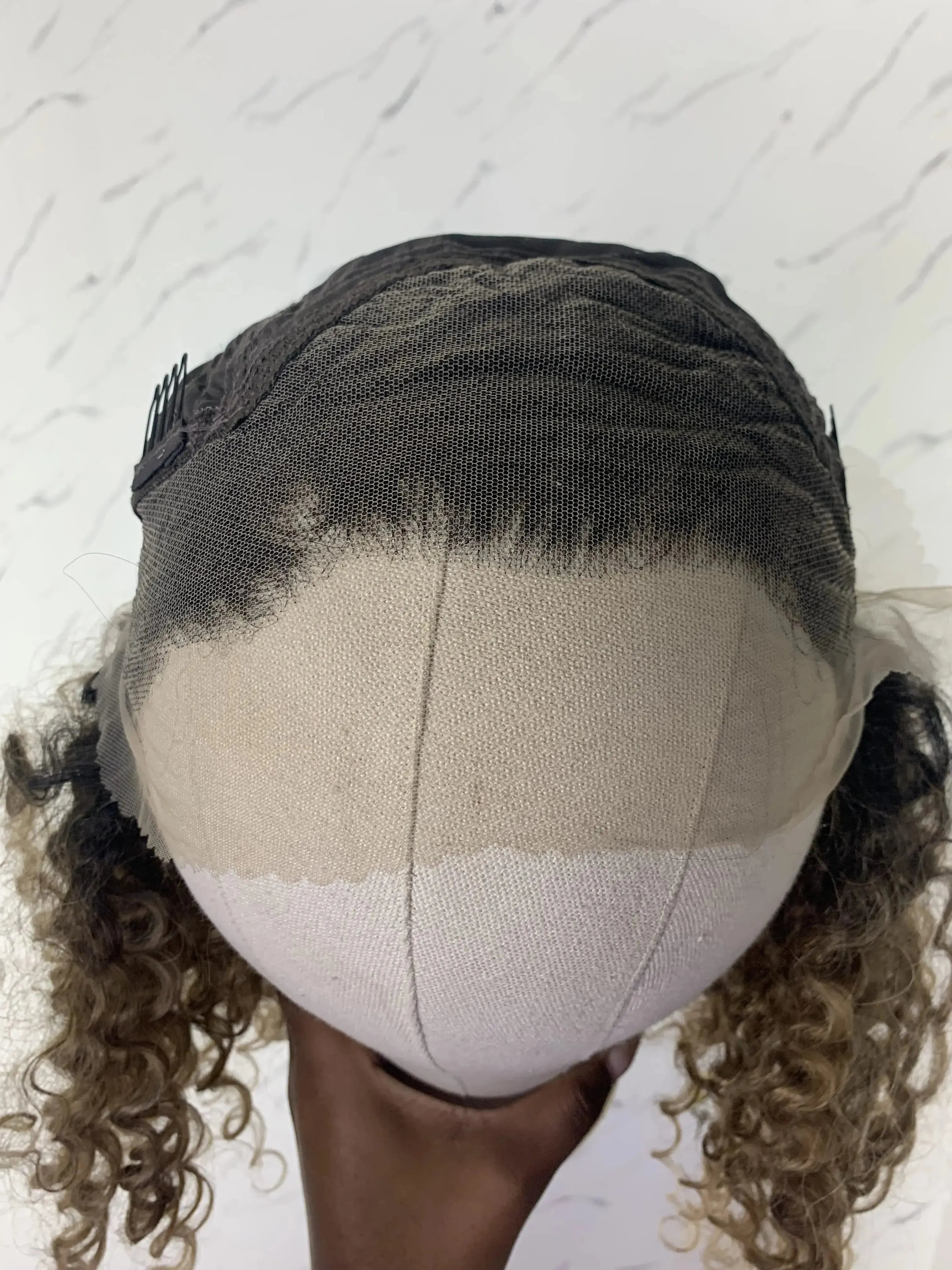 Lace Front Tela HD Valeria Loira Cacheada Repartição Livre 13x4