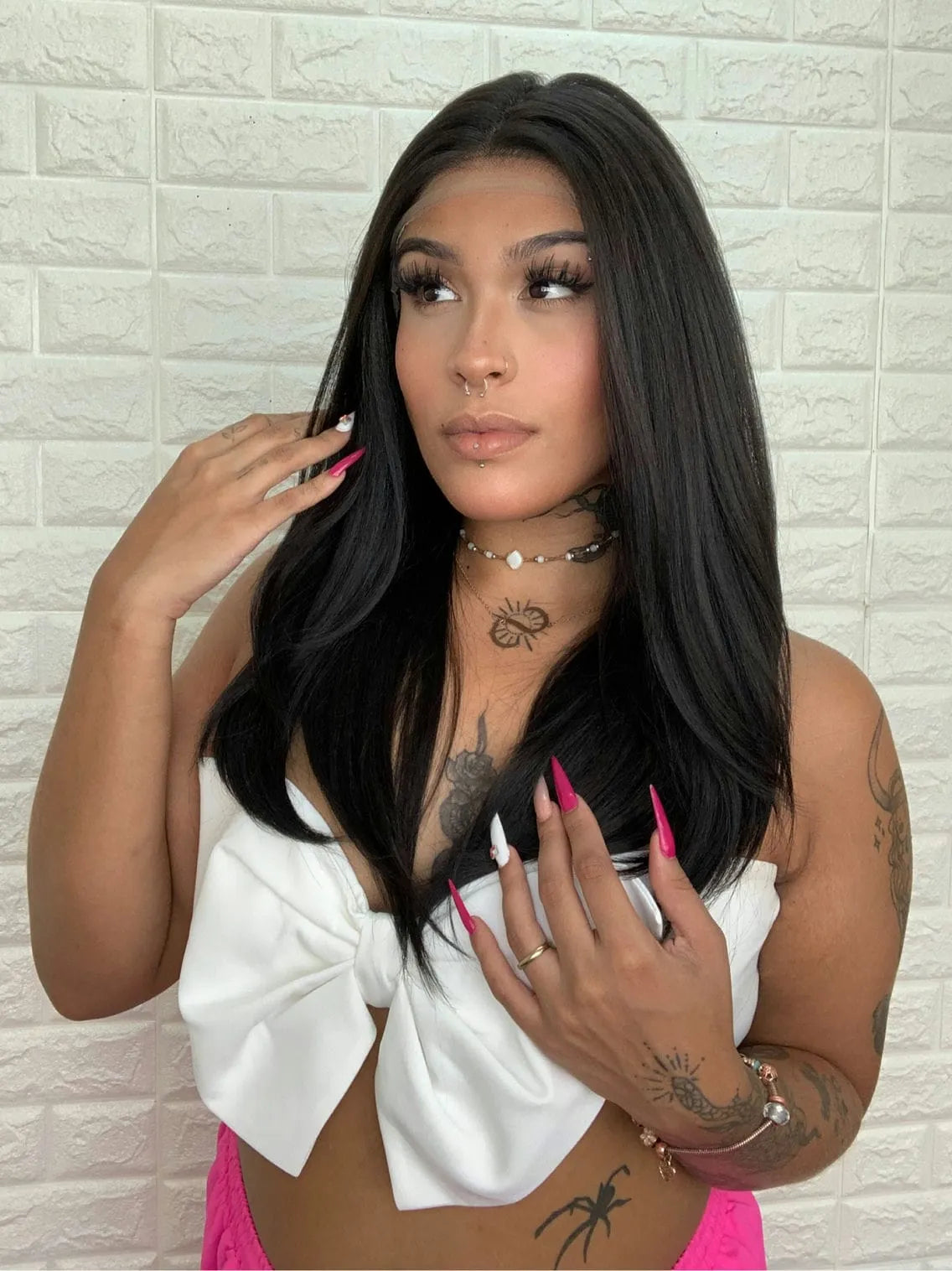 Lace Front Tela HD Vinia Castanho Escuro - Repartição Livre 13x4