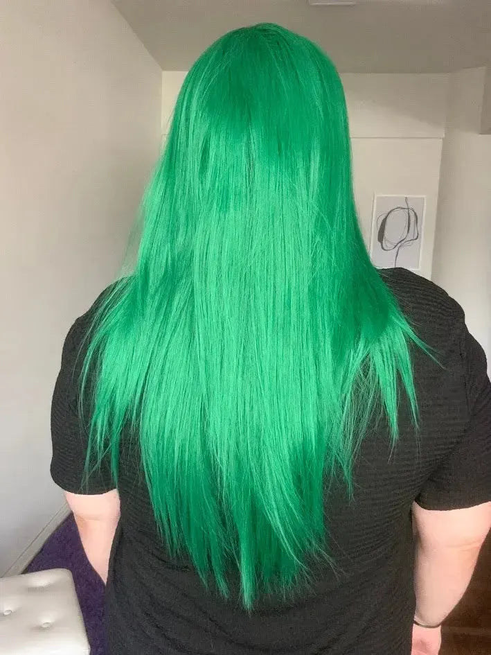 Lace Front Verde Repartição Livre 13x4 Peça Única 022