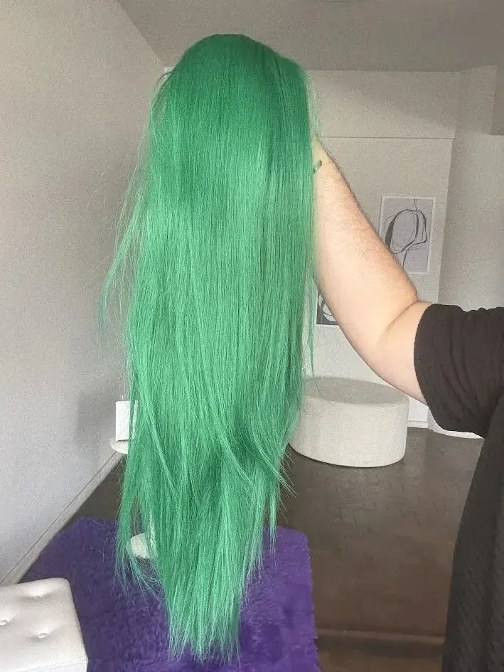 Lace Front Verde Repartição Livre 13x4 Peça Única 022