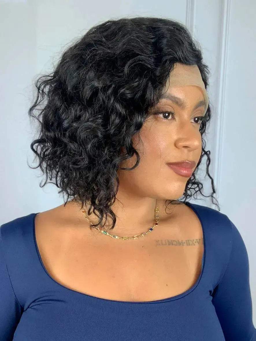 Lace Front Yellow Humana Castanho Escuro