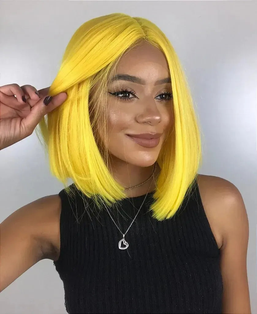 Lace Front Zoe Pam Amarela 40cm