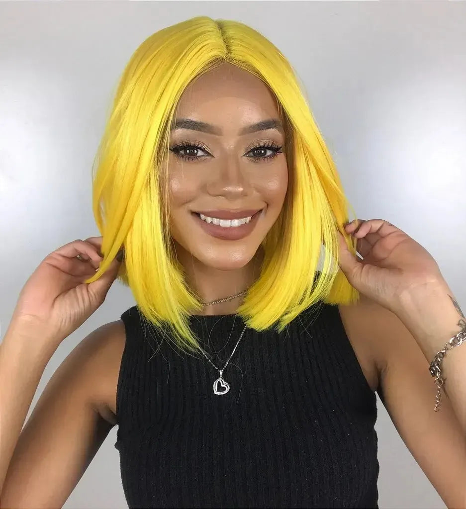 Lace Front Zoe Pam Amarela 40cm