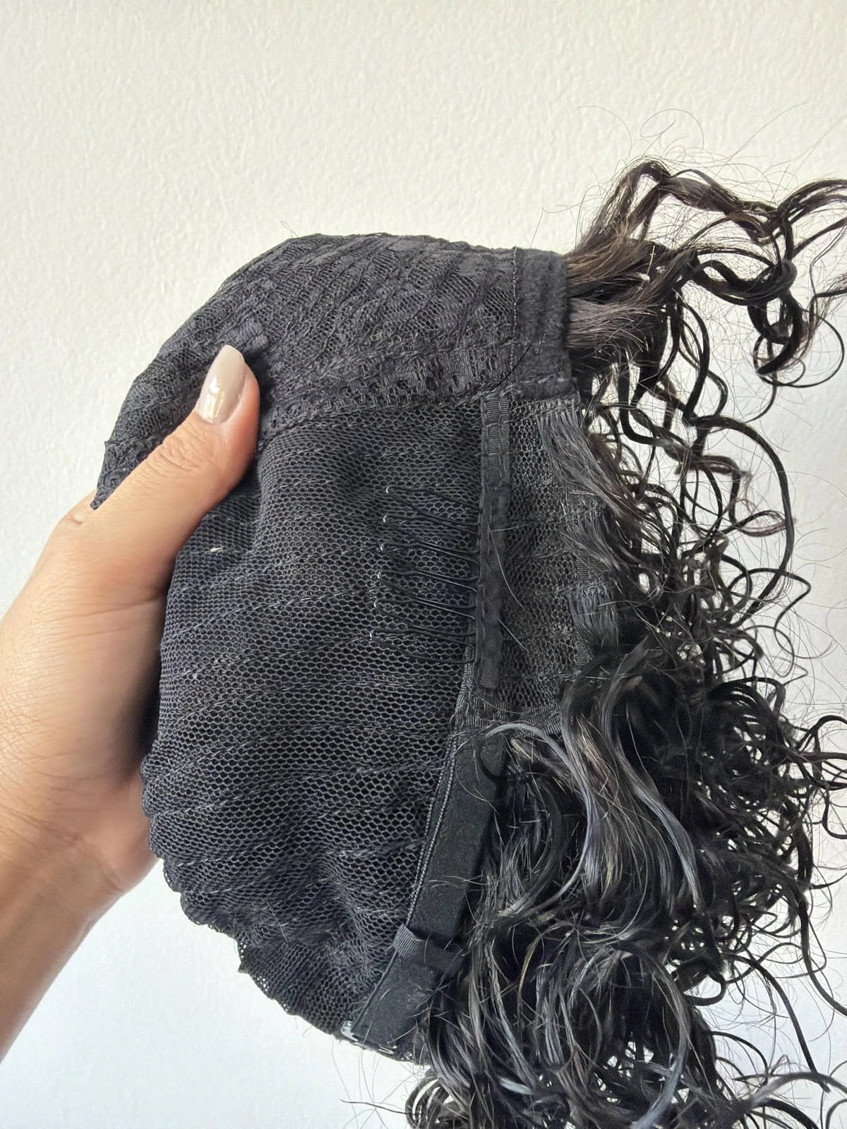 Peruca Amanda Cabelo Humano Cacheada Castanho Escuro