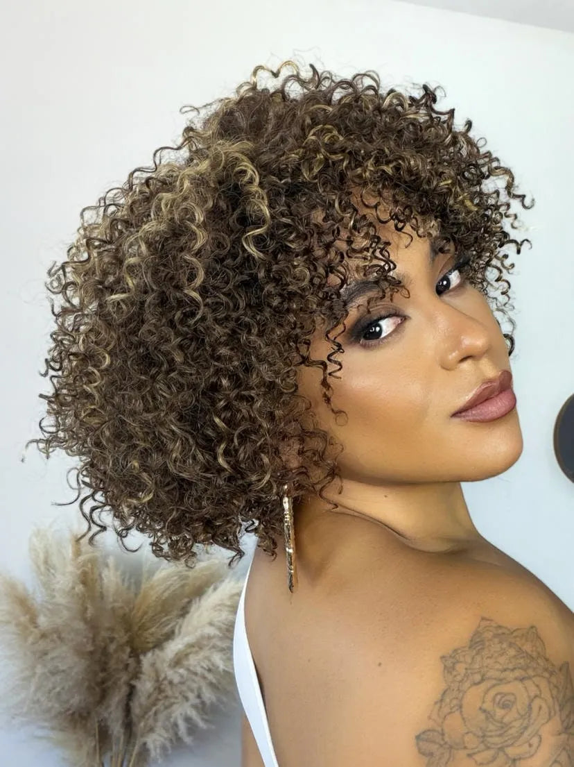 Peruca Cabelo Humano Lorena Cacheada 4/27