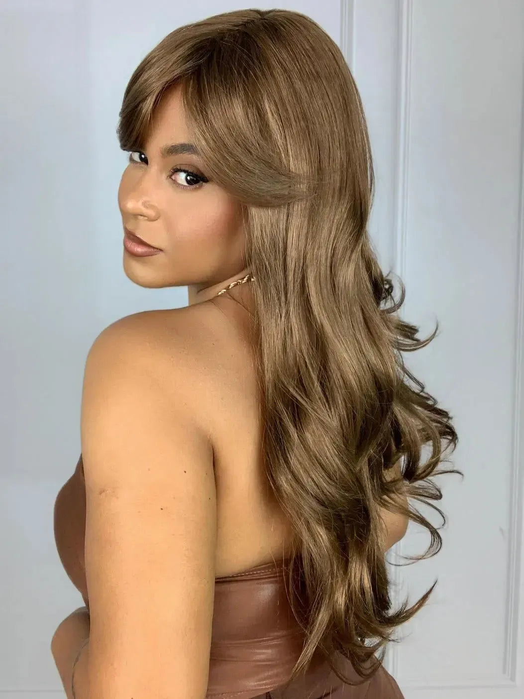 Peruca Camila Castanho Franja