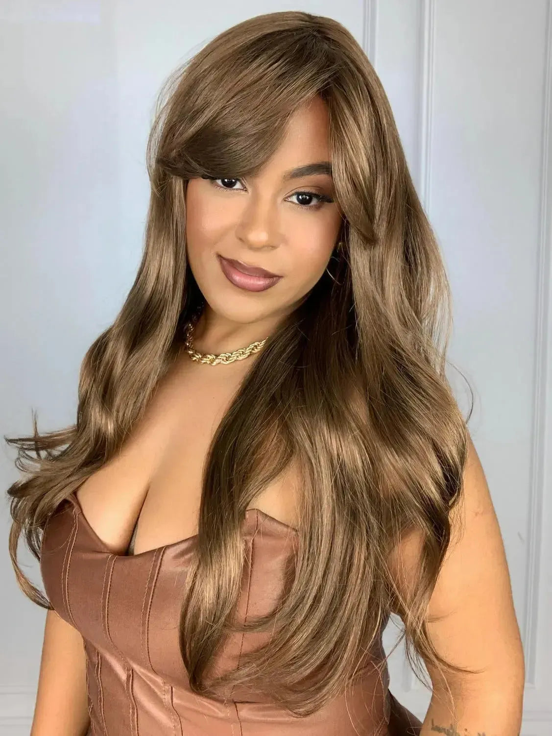 Peruca Camila Castanho Franja