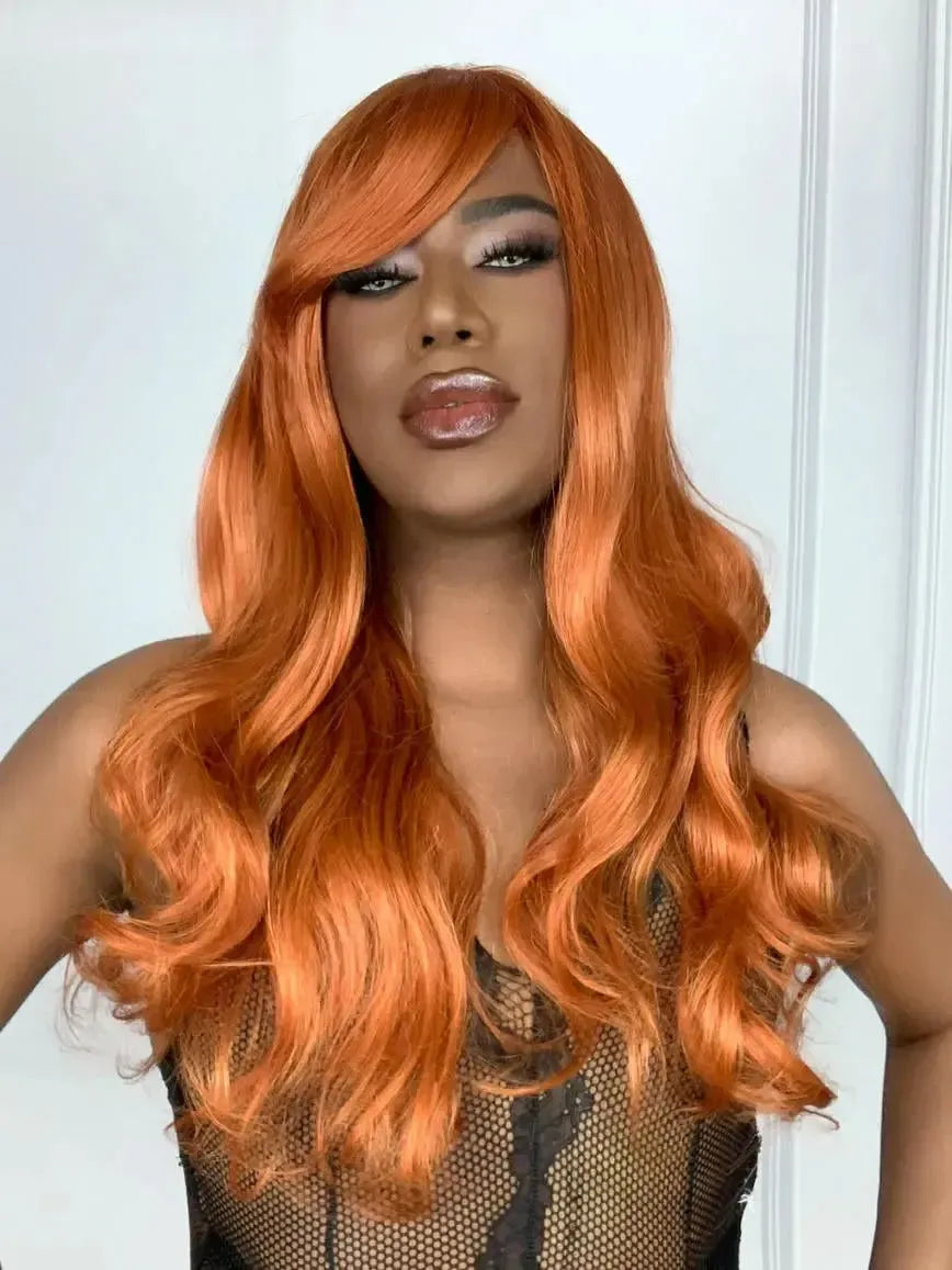 Peruca Camila Ruiva com Franja