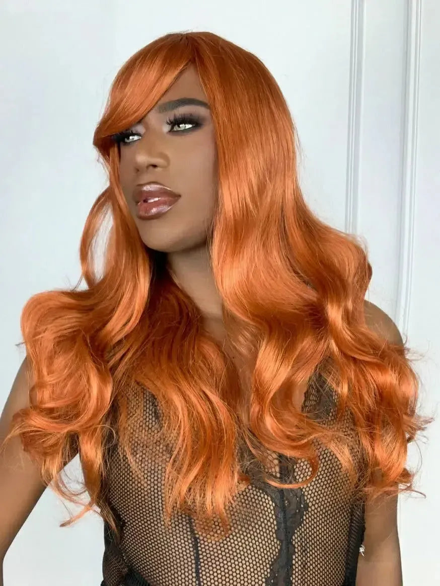 Peruca Camila Ruiva com Franja