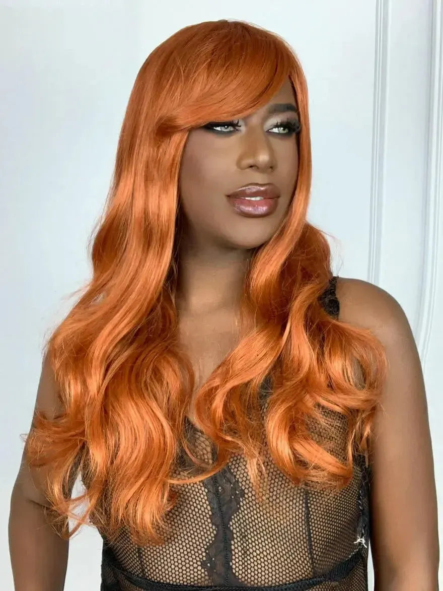 Peruca Camila Ruiva com Franja
