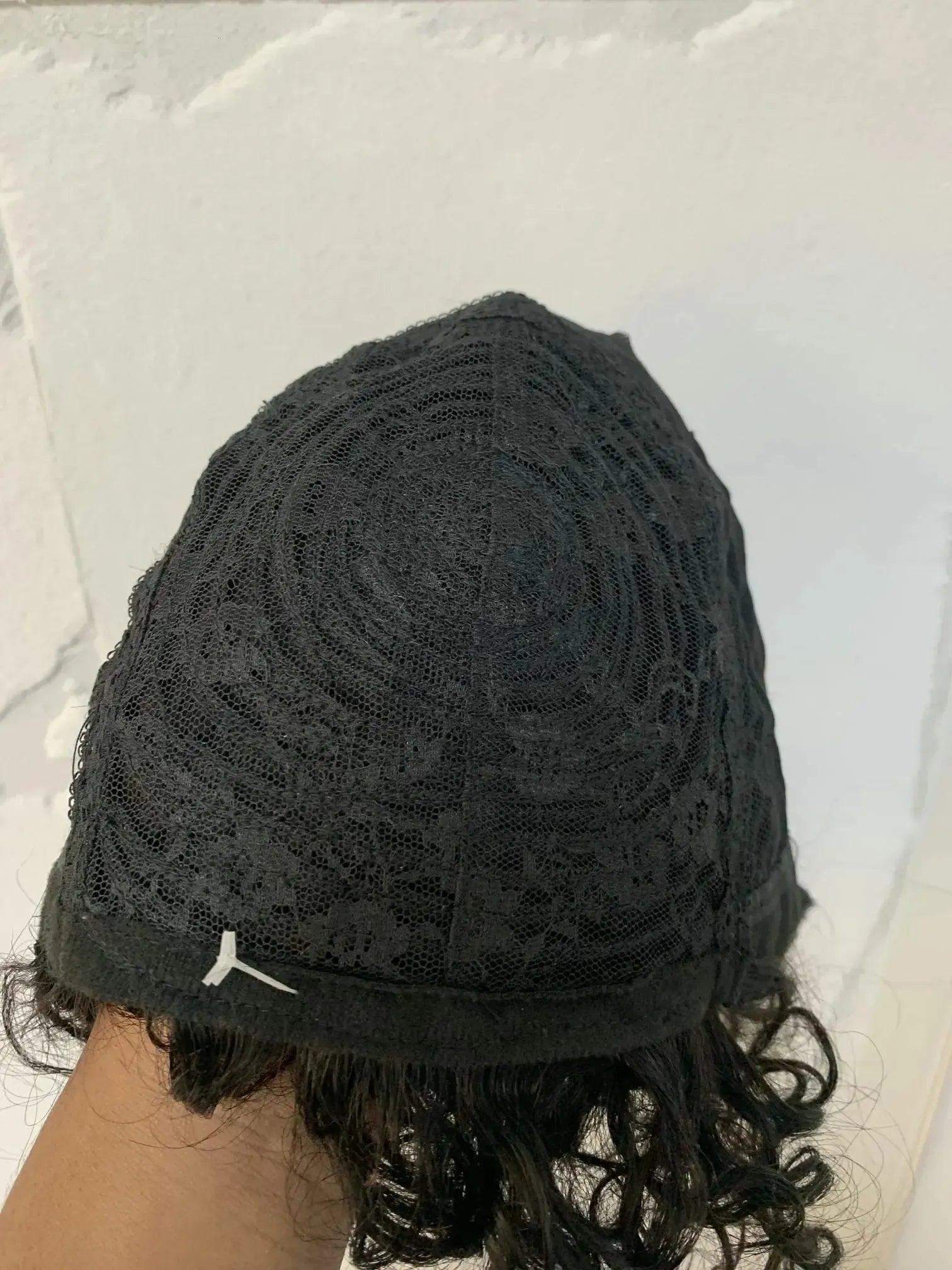 Peruca Humana Giovanna Cacheada Preta Curta