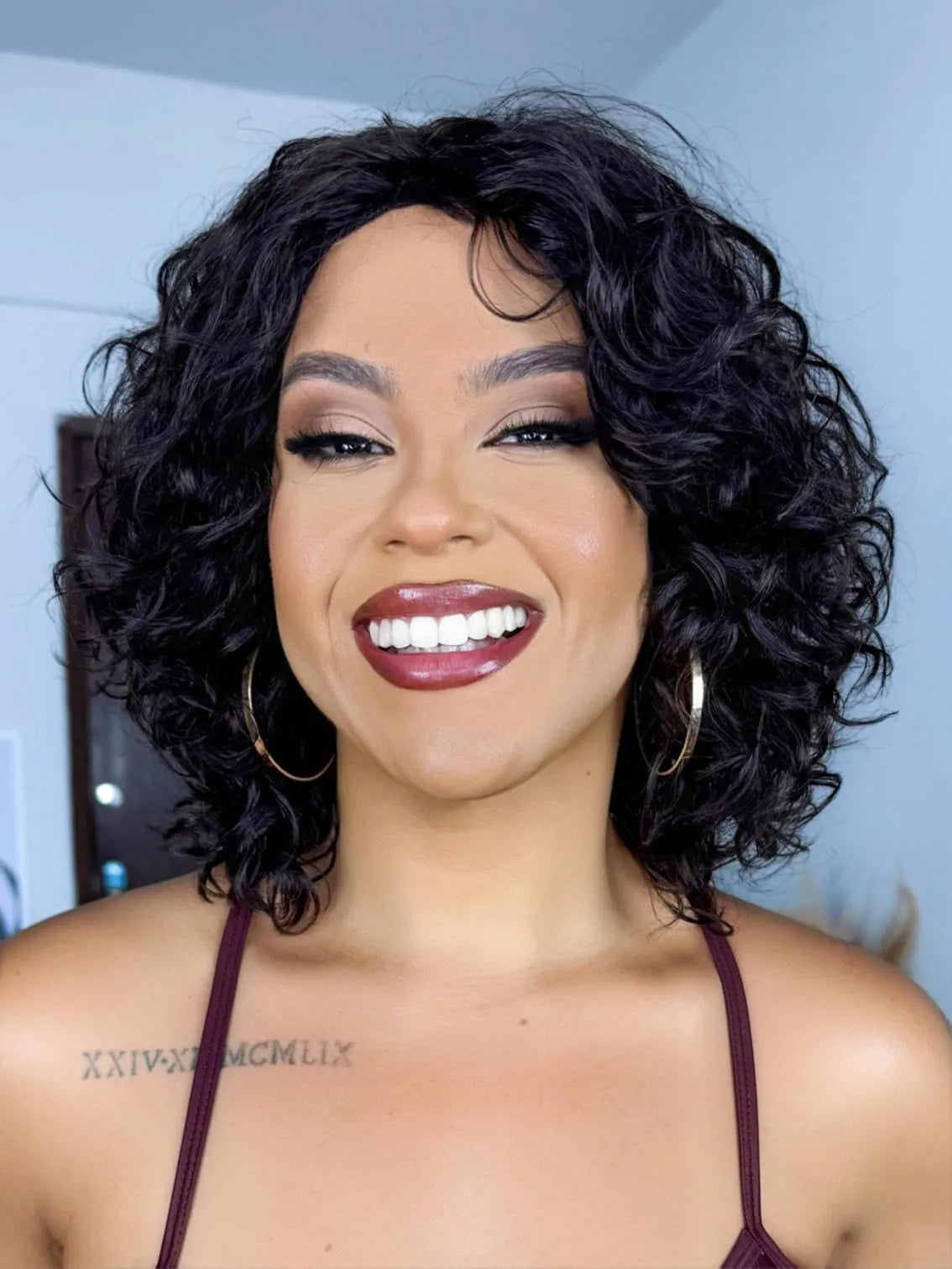 Peruca Humana Sarah Castanho Escuro