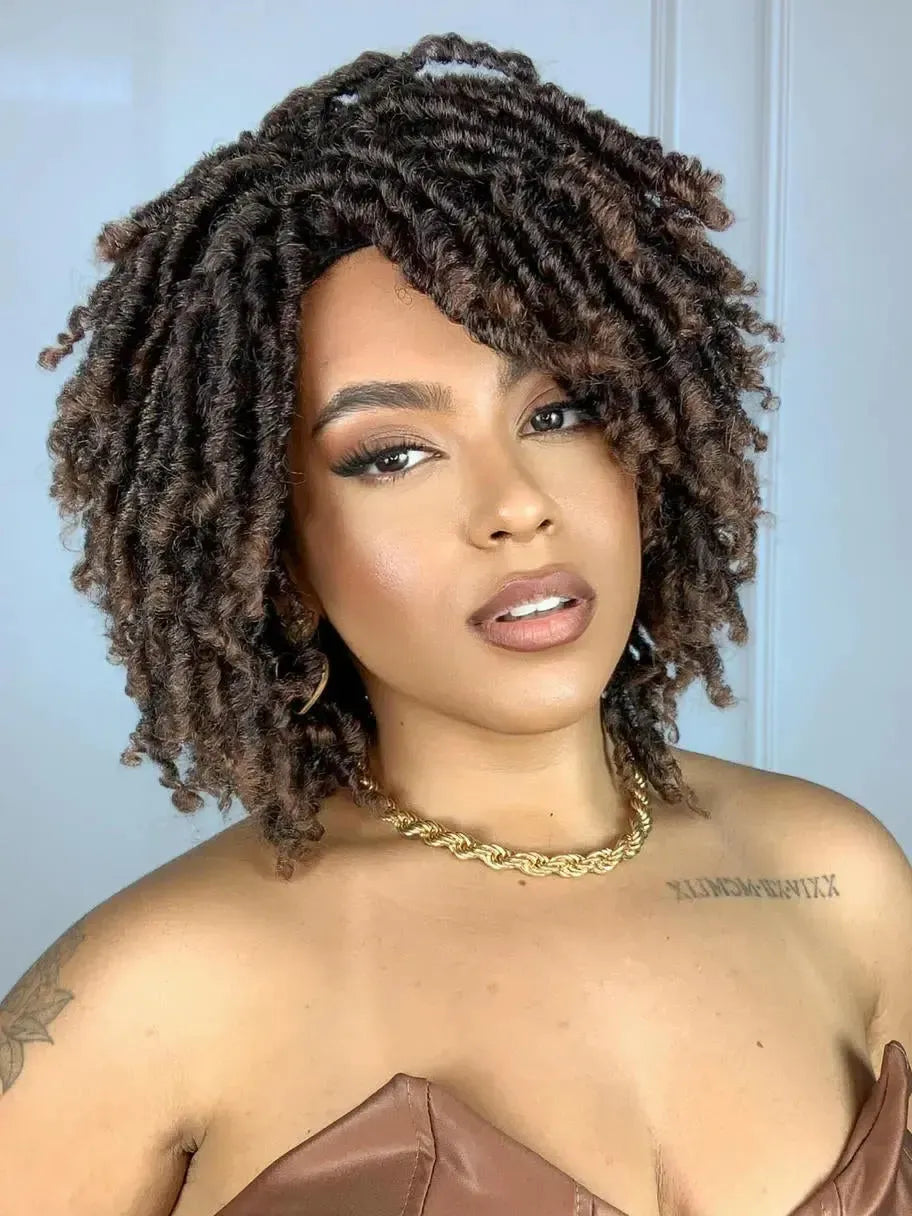Peruca Kieza Dreads Castanha Raiz Preta