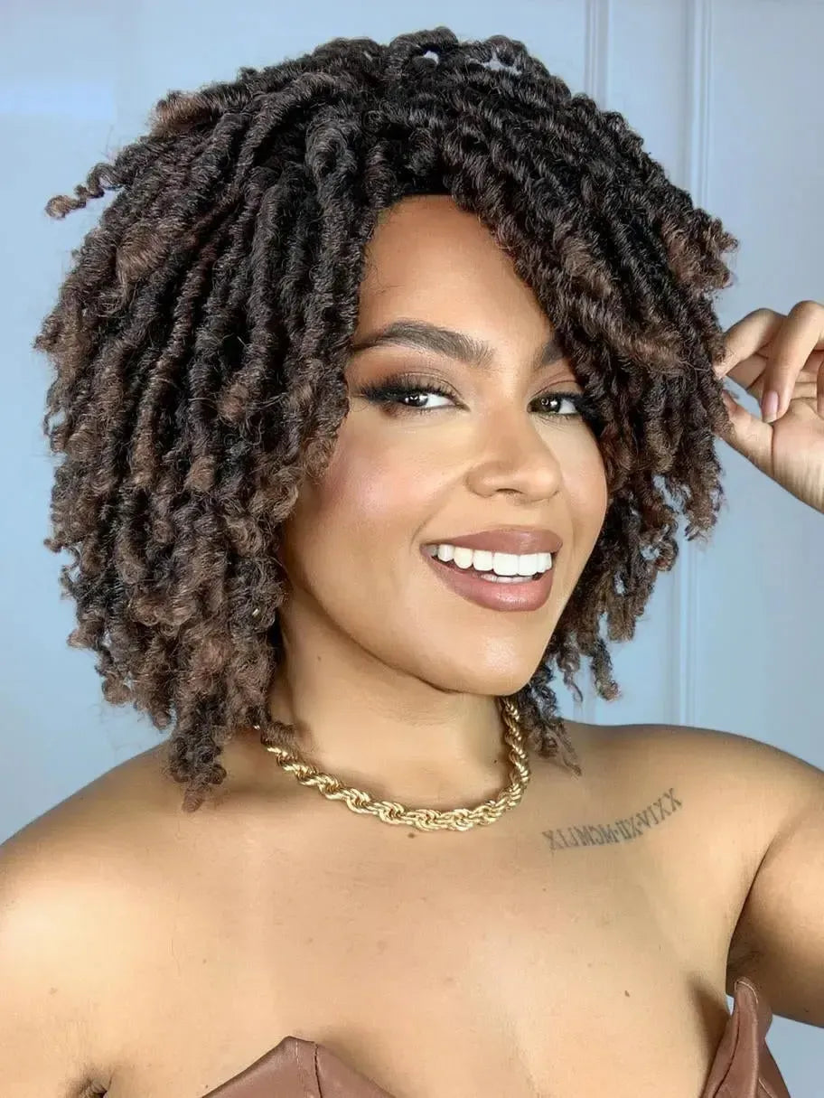 Peruca Kieza Dreads Castanha Raiz Preta