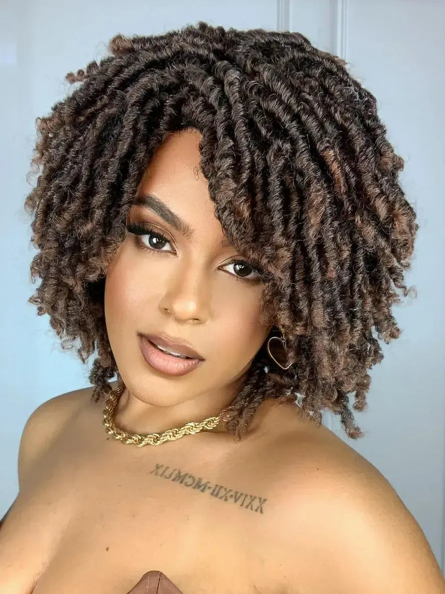 Peruca Kieza Dreads Castanha Raiz Preta